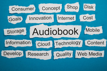 Word Audiobook On Piece Of Torn Paper
