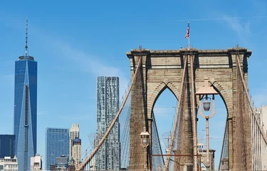 Fototapeten Brooklyn Bridge with lower Manhattan skyline © haveseen