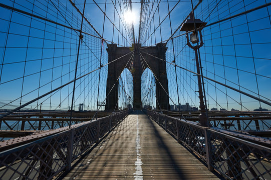 Fototapeta Filar mostu brooklyńskiego, Miasto Nowy Jork, USA
