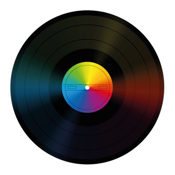 Unlabeled Record Rainbow Colors Vinyl