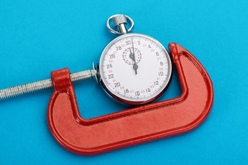 Adjustable Clamp And Stopwatch
