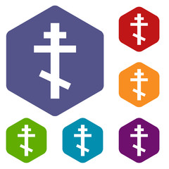 Orthodoxy rhombus icons