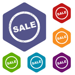 Sale rhombus icons