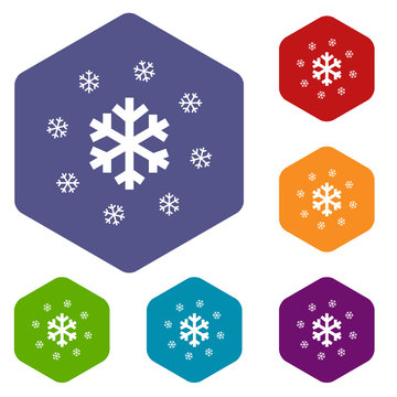 Snow rhombus icons