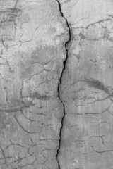 cracked concrete wall