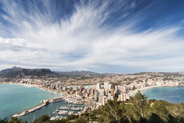 Fototapeta premium View of touristic town, Calpe, Spain