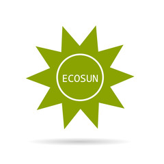 eco sun green vector