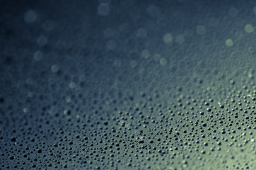 water drops on glass background