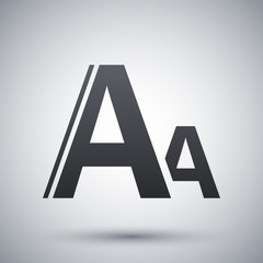 Vector font size icon