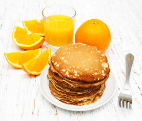 pancakes with orange