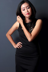 beautiful young woman posing