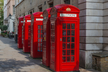 Obraz premium London - Red Telephone Boxes