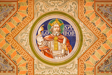 Jerusalem - The king Salomon fresco.