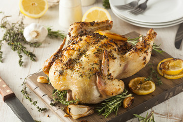 Homemade Lemon and Herb Whole Chicken