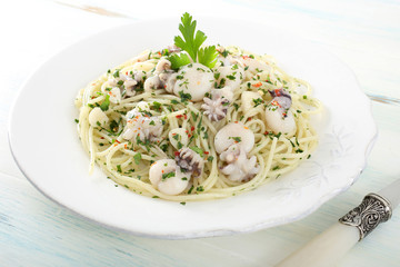 pasta spaghetti con frutti di mare