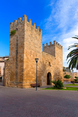 Fototapeta na wymiar Alcudia Old Town Majorca Porta des Moll Mallorca