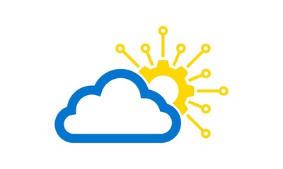 Cloud Gear Wire Logo Template