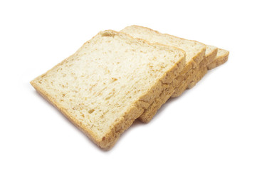 Fototapeta na wymiar fresh bread slices isolated