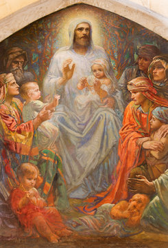 Jerusalem - The paint of Jesus among the children