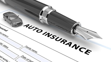 Auto insurance policy - obrazy, fototapety, plakaty