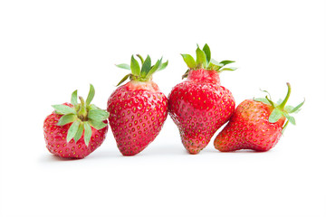 Strawberries isolated on white background