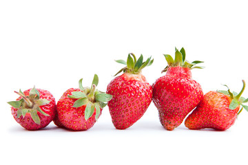 Strawberries isolated on white background