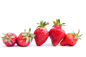 Strawberries isolated on white background
