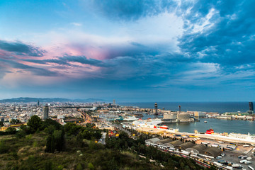 Panoramic view of Barcelona