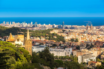 Fototapeta premium Panoramic view of Barcelona