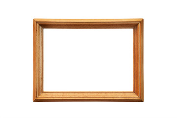 One wooden frame isolated on white background