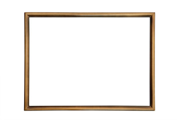 One wooden frame isolated on white background