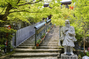 Staircase to the Maniden Hall in Daisho In Temple, Japan