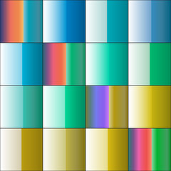 Fototapeta na wymiar Set of different color gradients. Vector. 1