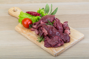 Raw venison