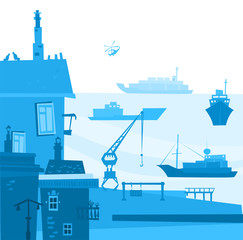 City port illustration