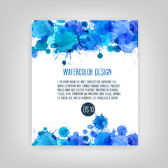 vector watercolor abstract background