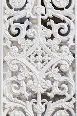 White wrought metal pattern
