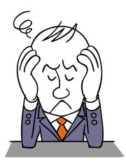 悩むビジネスマン