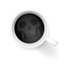 kaffetasse von oben totenkopf I