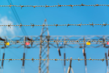 close up pattern Barb Wire