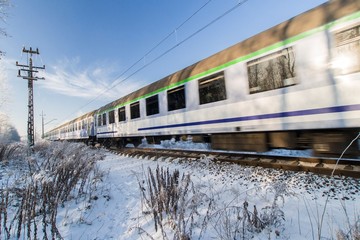 pociag, zima © Piotr Szpakowski