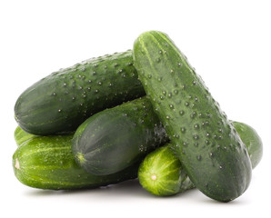 Cucumber vegetable  isolated on white background cutout