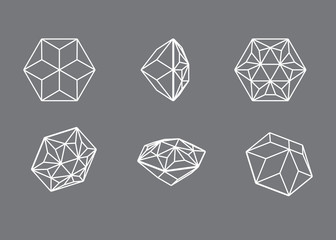 Collection shapes of diamond.