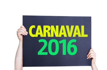 Carnaval 2016 card isolated on white