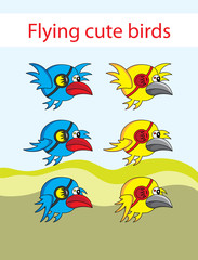 Flying Bird Animation, art vector design