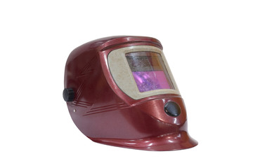welding helmet isolated on a white background