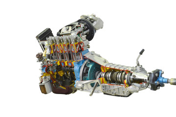 Car transmission isolated on a white background