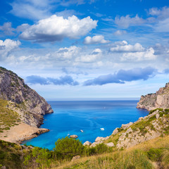 Fototapeta na wymiar Majorca Cala Figuera beach of Formentor Mallorca