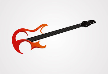 Guitar logo illustration vector - 79767339