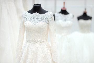 Fototapeta na wymiar Beautiful wedding dresses